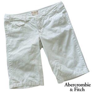 Abercrombie & Fitch AF women white trouser long shorts size 8 | vintage
